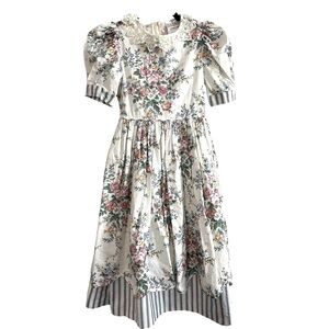 RUTH OF CAROLINA Vintage Floral Puff Sleeve Girl’s Dress - Sz 8